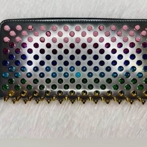 christian louboutin rainbow panettone wallet rare!